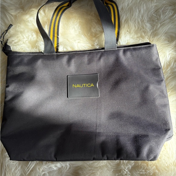 Nautica Grey and Yellow Tote - Picture 6 of 10